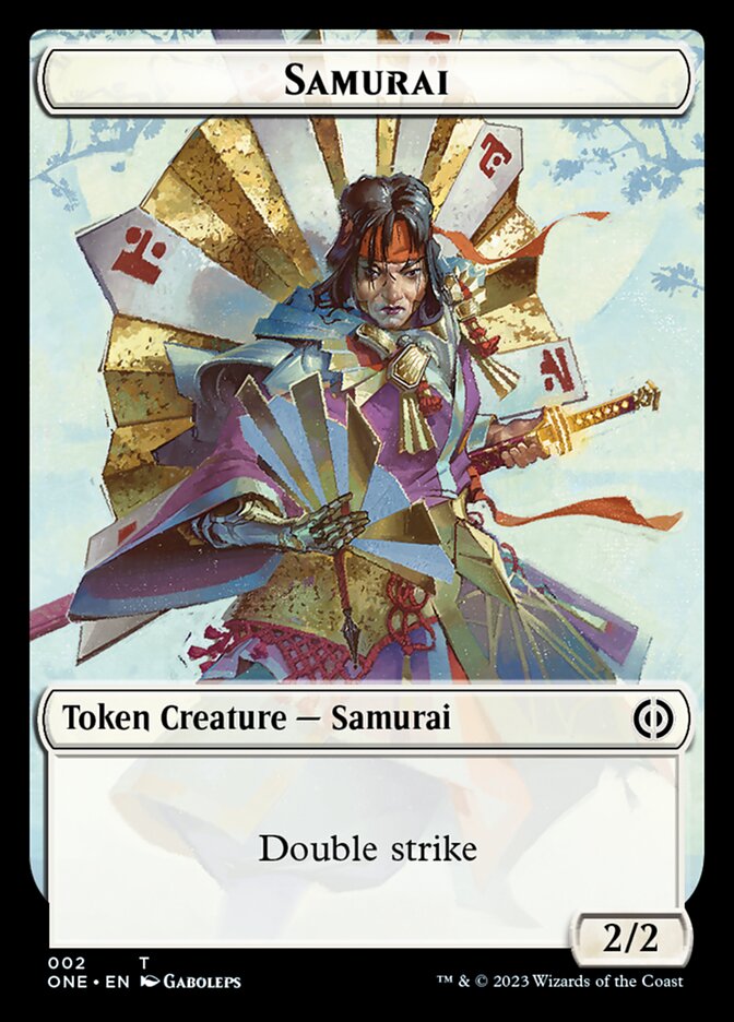 Rebel // Samurai Double-Sided Token [Phyrexia: All Will Be One Tokens] | Gate City Games LLC