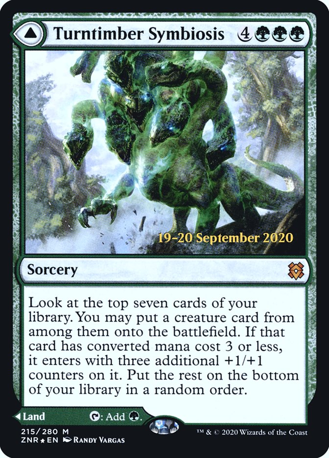 Turntimber Symbiosis // Turntimber, Serpentine Wood [Zendikar Rising Prerelease Promos] | Gate City Games LLC