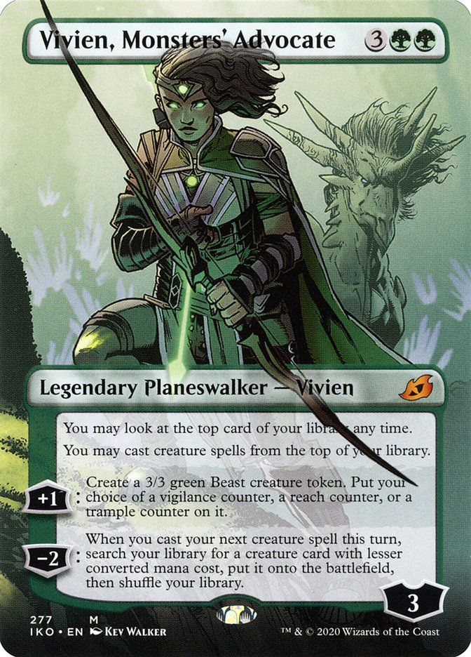 Vivien, Monsters' Advocate (Borderless) [Ikoria: Lair of Behemoths] | Gate City Games LLC