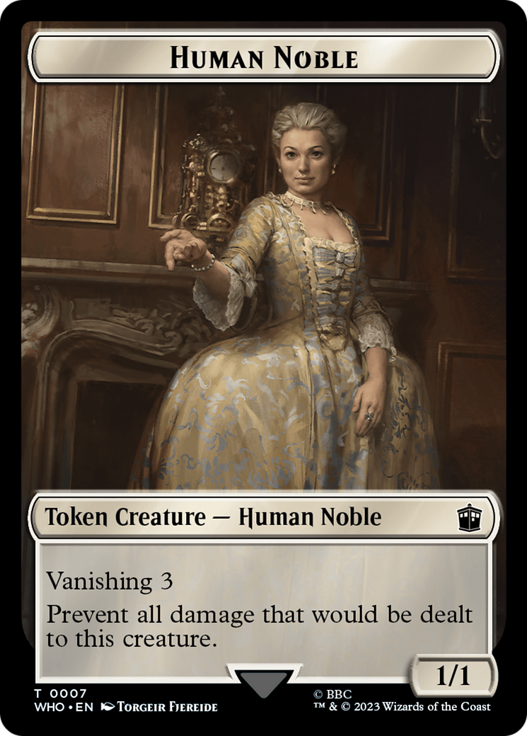 Human Noble // Mark of the Rani Double-Sided Token [Doctor Who Tokens] | Gate City Games LLC