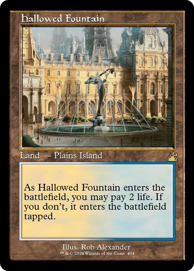 Hallowed Fountain (Retro) [Ravnica Remastered] | Gate City Games LLC