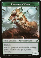 Phyrexian Wurm // Phyrexian Insect Double-Sided Token [Phyrexia: All Will Be One Commander Tokens] | Gate City Games LLC