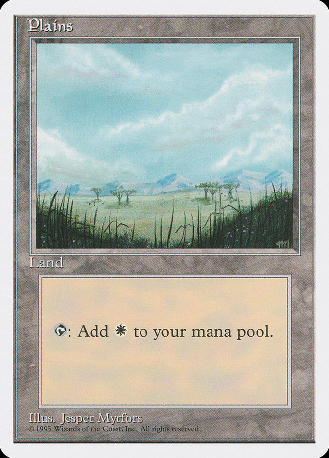 Plains (Trees on Plain / Signature on Right) [Fourth Edition] | Gate City Games LLC