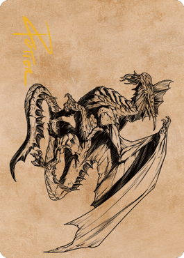 Ancient Silver Dragon Art Card (47) (Gold-Stamped Signature) [Commander Legends: Battle for Baldur's Gate Art Series] | Gate City Games LLC