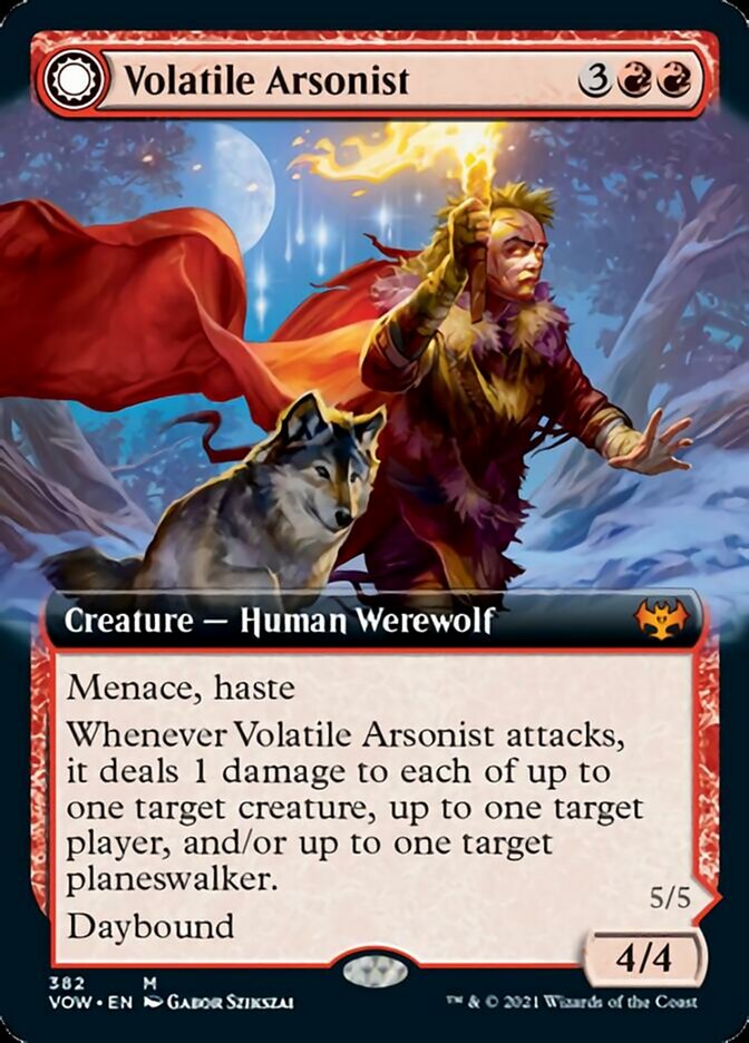 Volatile Arsonist // Dire-Strain Anarchist (Extended Art) [Innistrad: Crimson Vow] | Gate City Games LLC