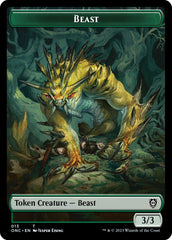Poison Counter // Beast Double-Sided Token [Phyrexia: All Will Be One Commander Tokens] | Gate City Games LLC
