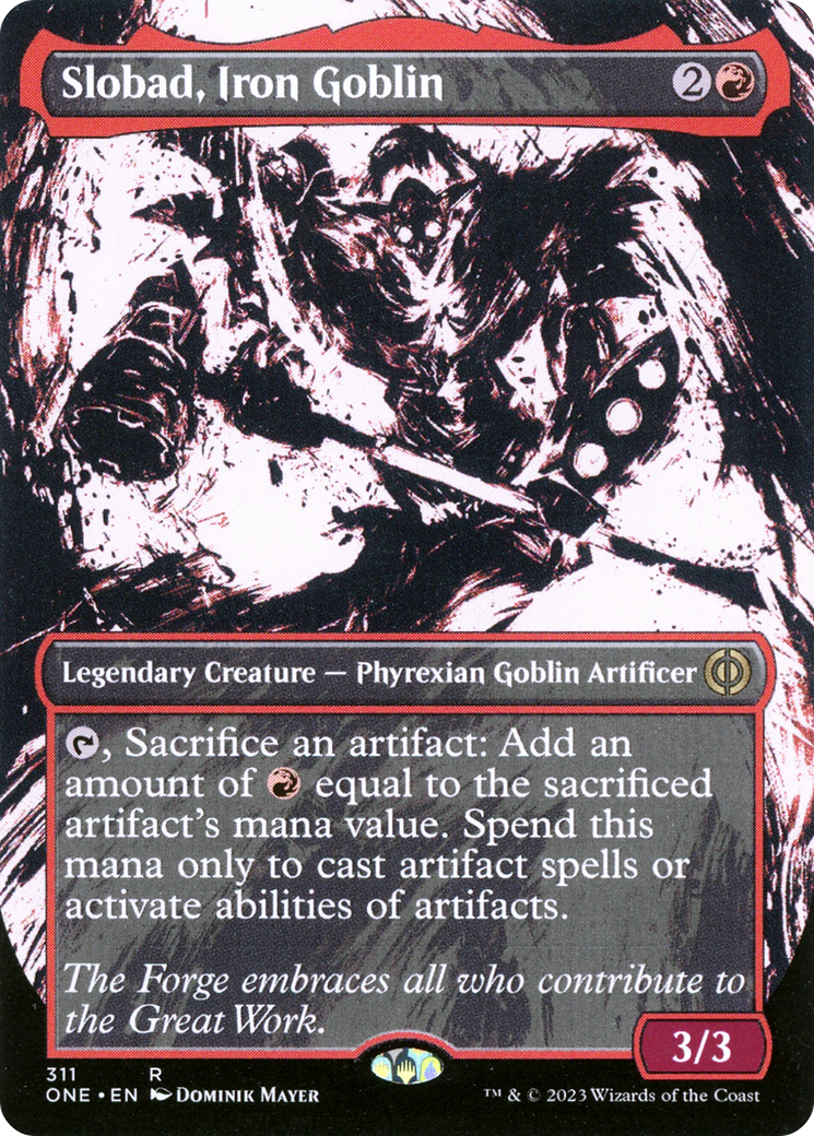 Slobad, Iron Goblin (Borderless Ichor) [Phyrexia: All Will Be One] | Gate City Games LLC