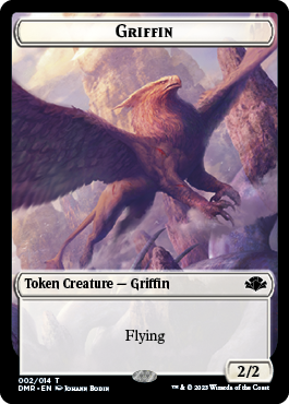 Elephant // Griffin Double-Sided Token [Dominaria Remastered Tokens] | Gate City Games LLC