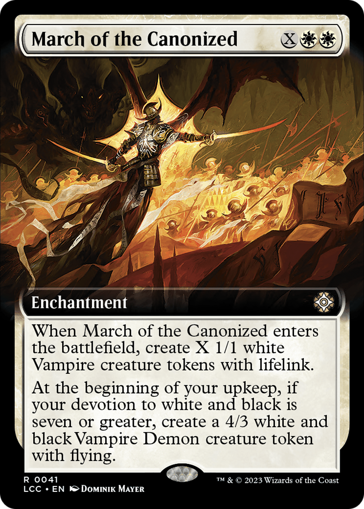 March of the Canonized (Extended Art) [The Lost Caverns of Ixalan Commander] | Gate City Games LLC