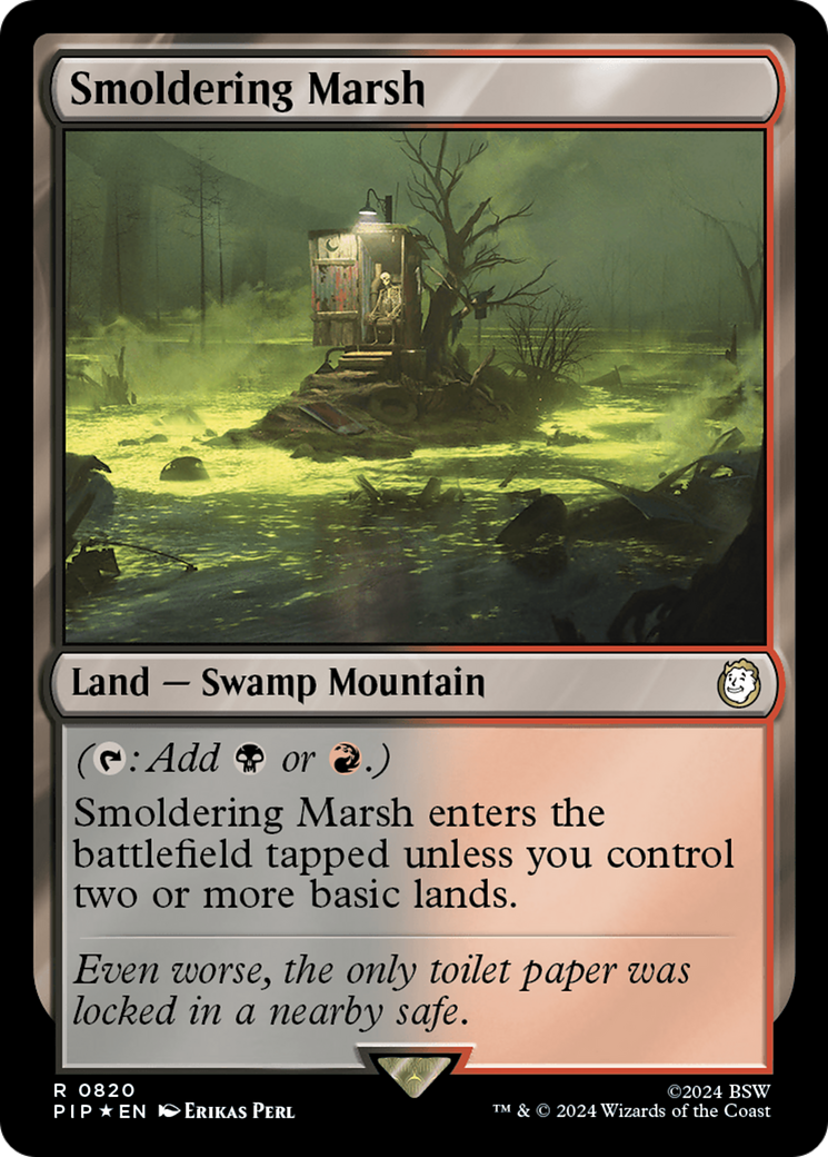 Smoldering Marsh (Surge Foil) [Fallout] | Gate City Games LLC