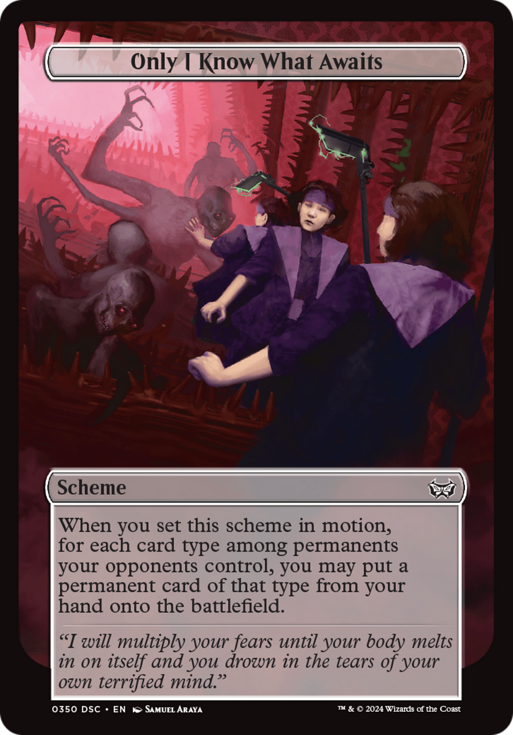 Only I Know What Awaits (Full Art) [Duskmourn: Archenemy] | Gate City Games LLC