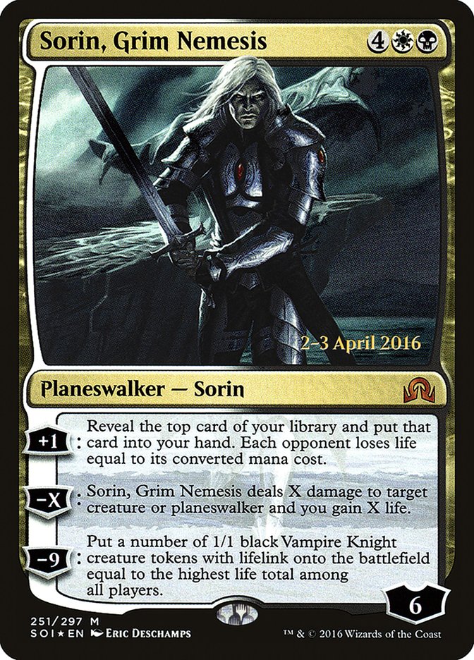 Sorin, Grim Nemesis [Shadows over Innistrad Prerelease Promos] | Gate City Games LLC