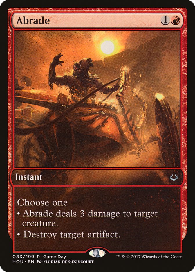 Abrade (Game Day) [Hour of Devastation Promos] | Gate City Games LLC