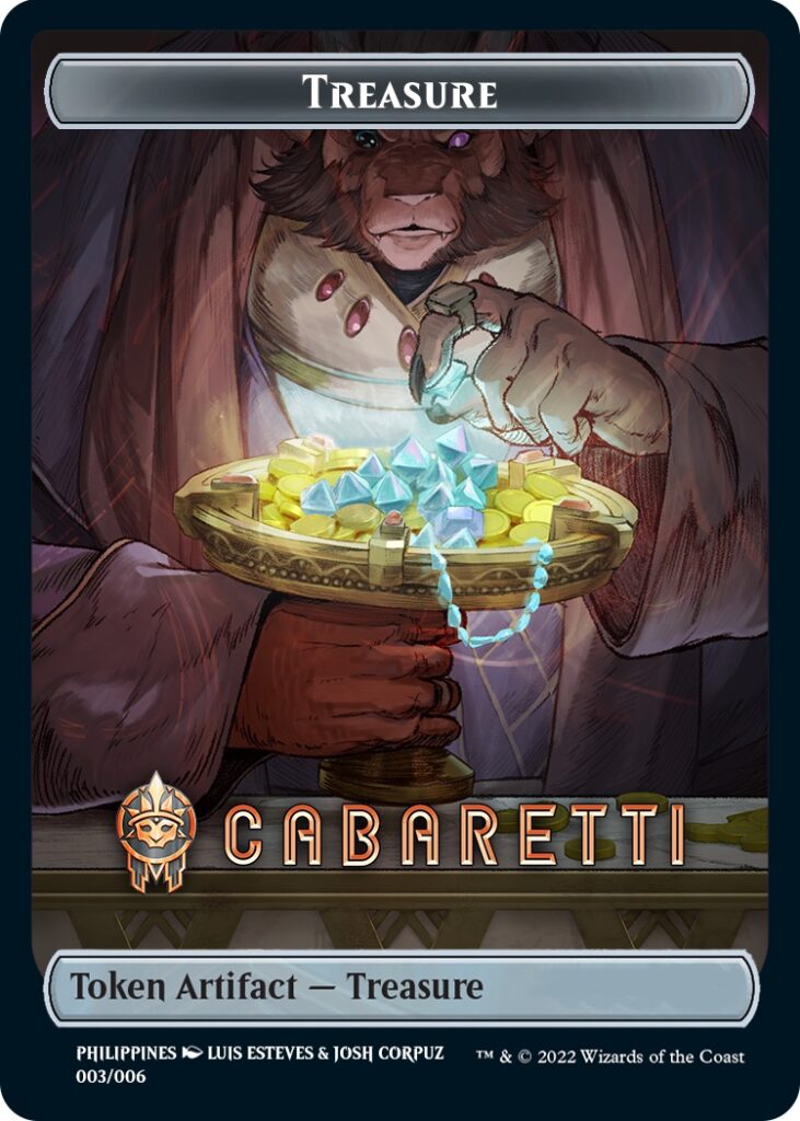 Treasure Token (Cabaretti) (Southeast Asia Artists) [Streets of New Capenna Tokens] | Gate City Games LLC