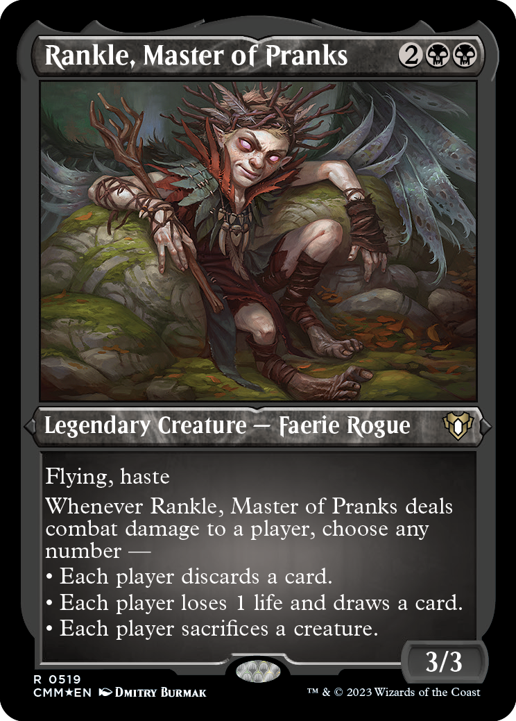 Rankle, Master of Pranks (Foil Etched) [Commander Masters] | Gate City Games LLC