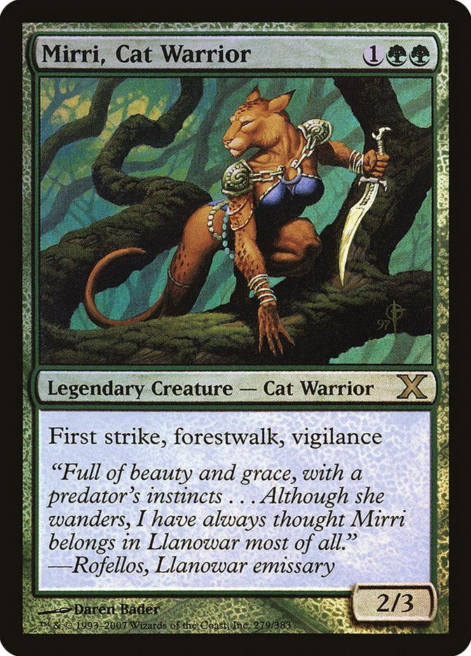 Mirri, Cat Warrior (Premium Foil) [Tenth Edition] | Gate City Games LLC