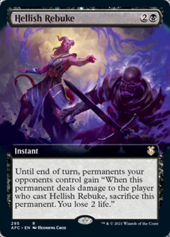 Hellish Rebuke (Extended Art) [Dungeons & Dragons: Adventures in the Forgotten Realms Commander] | Gate City Games LLC