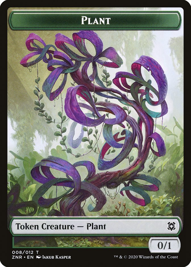Cat // Plant Double-Sided Token [Zendikar Rising Tokens] | Gate City Games LLC