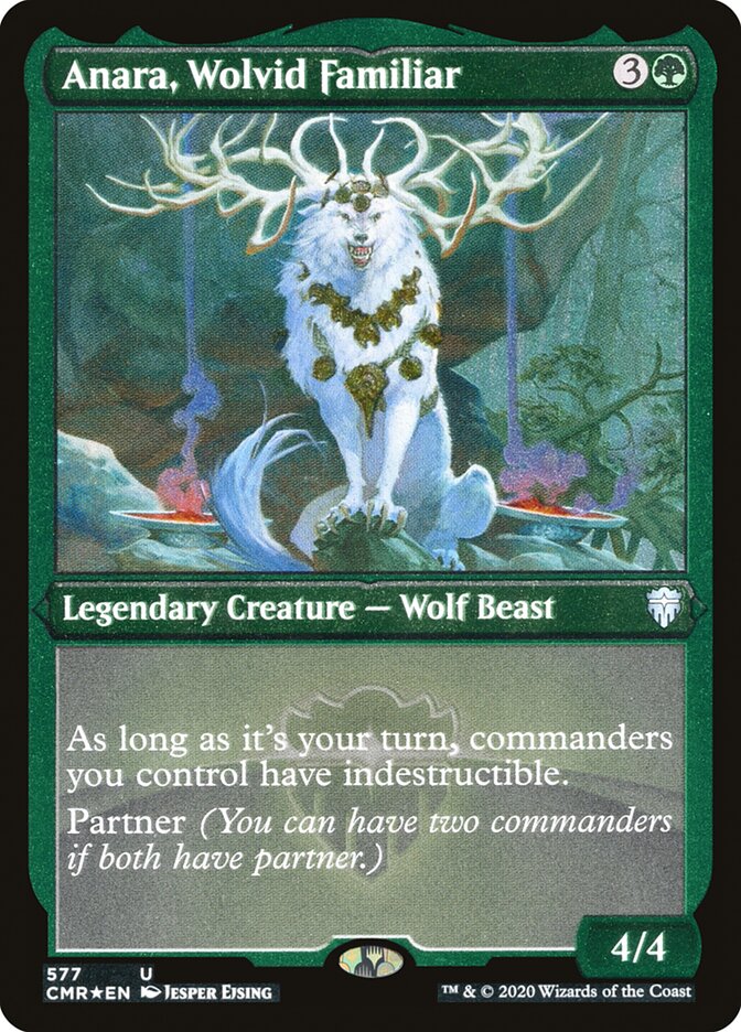 Anara, Wolvid Familiar (Etched) [Commander Legends] | Gate City Games LLC