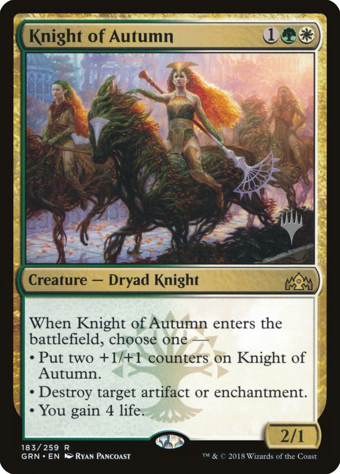 Knight of Autumn (Promo Pack) [Guilds of Ravnica Promos] | Gate City Games LLC