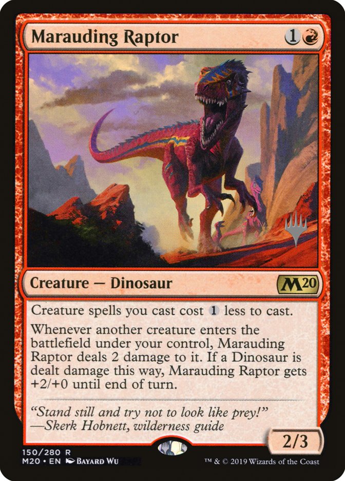 Marauding Raptor (Promo Pack) [Core Set 2020 Promos] | Gate City Games LLC