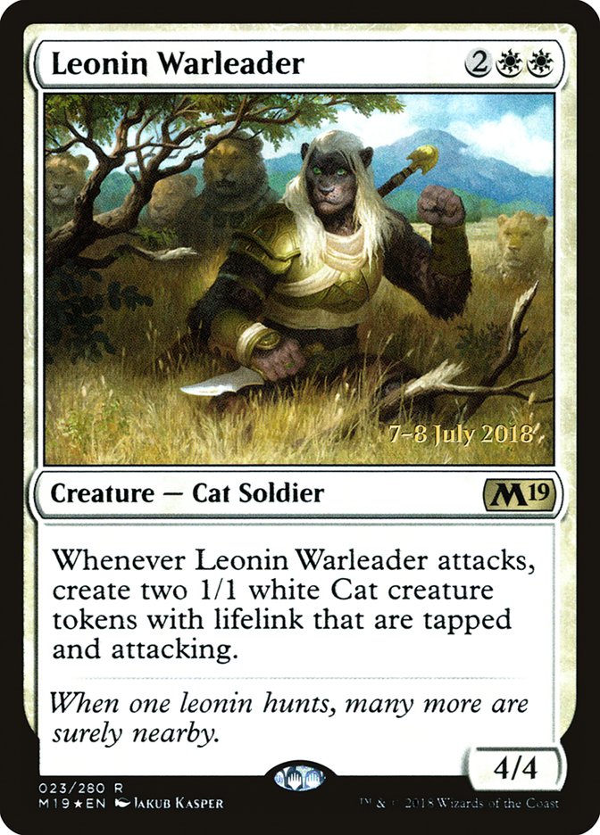 Leonin Warleader [Core Set 2019 Prerelease Promos] | Gate City Games LLC