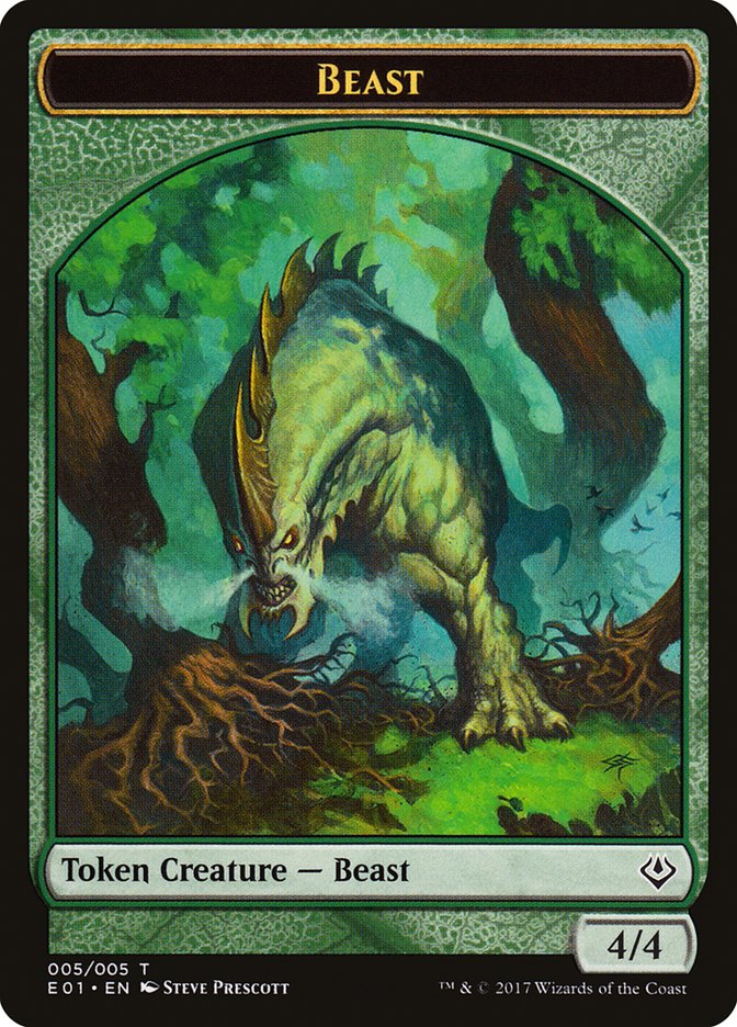 Beast (005) // Soldier Double-Sided Token [Archenemy: Nicol Bolas Tokens] | Gate City Games LLC