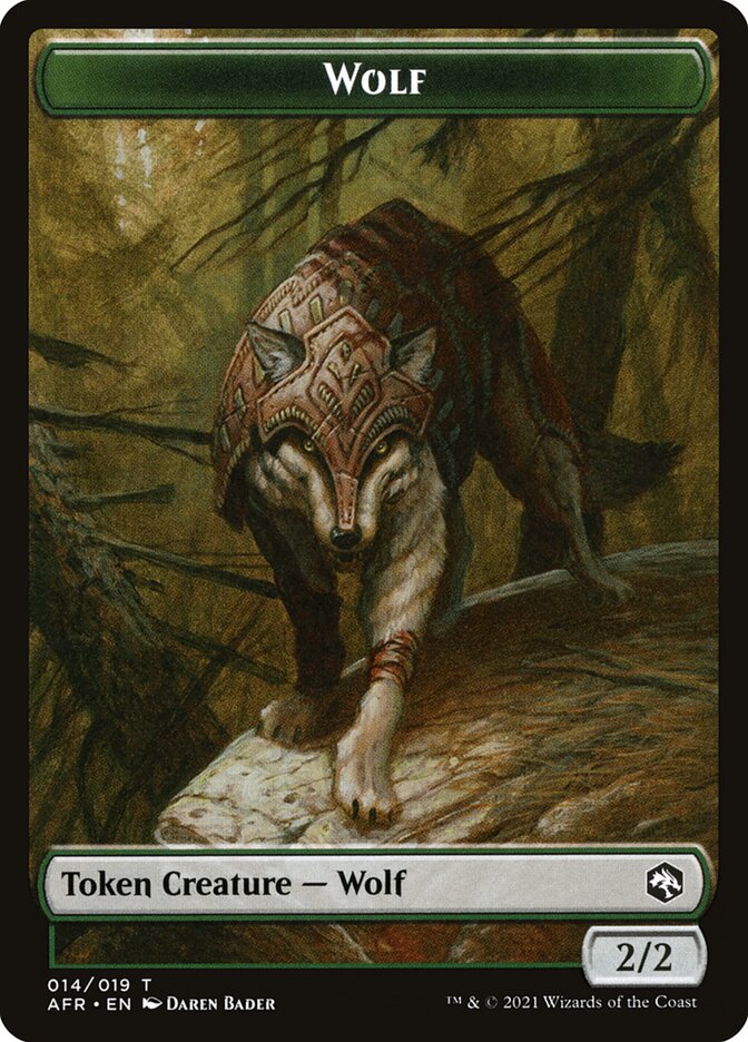 Wolf // Guenhwyvar Double-Sided Token [Dungeons & Dragons: Adventures in the Forgotten Realms Tokens] | Gate City Games LLC