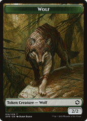 Wolf // Zariel, Archduke of Avernus Emblem Double-Sided Token [Dungeons & Dragons: Adventures in the Forgotten Realms Tokens] | Gate City Games LLC