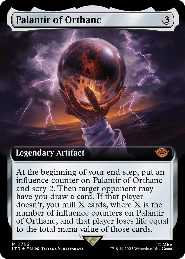 Palantir of Orthanc (Extended Art) (Surge Foil) [The Lord of the Rings: Tales of Middle-Earth] | Gate City Games LLC