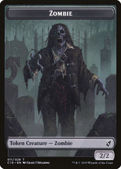 Zombie (010) // Zombie (011) Double-Sided Token [Commander 2019 Tokens] | Gate City Games LLC