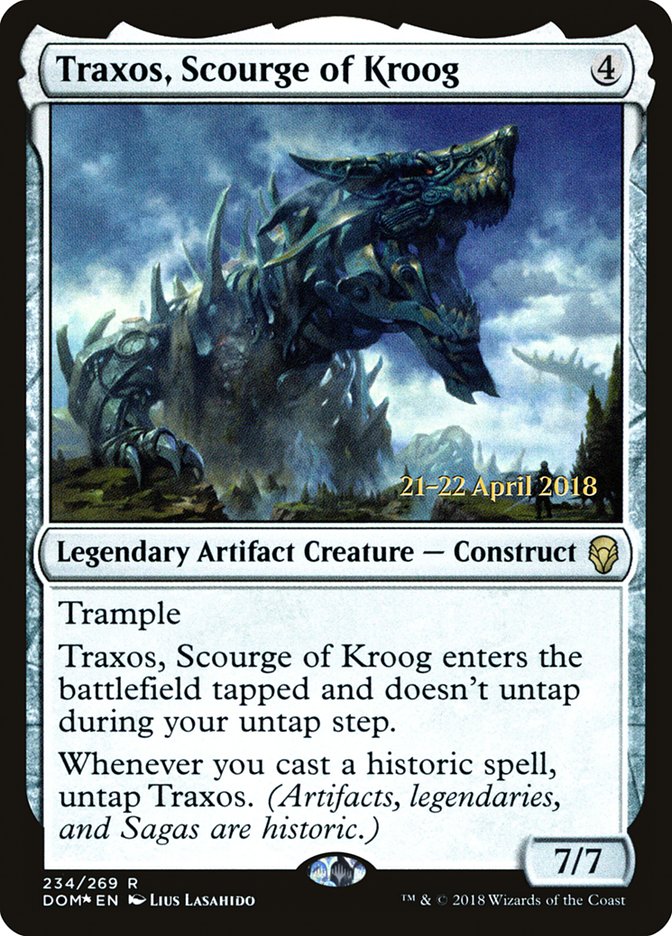 Traxos, Scourge of Kroog [Dominaria Prerelease Promos] | Gate City Games LLC