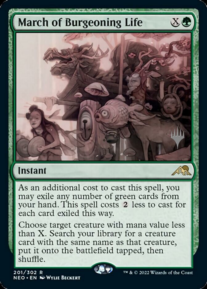March of Burgeoning Life (Promo Pack) [Kamigawa: Neon Dynasty Promos] | Gate City Games LLC