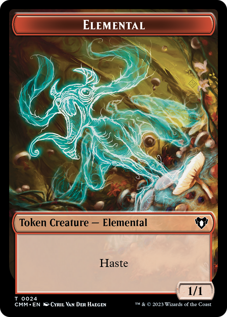 Elemental (0024) // Phyrexian Germ Double-Sided Token [Commander Masters Tokens] | Gate City Games LLC