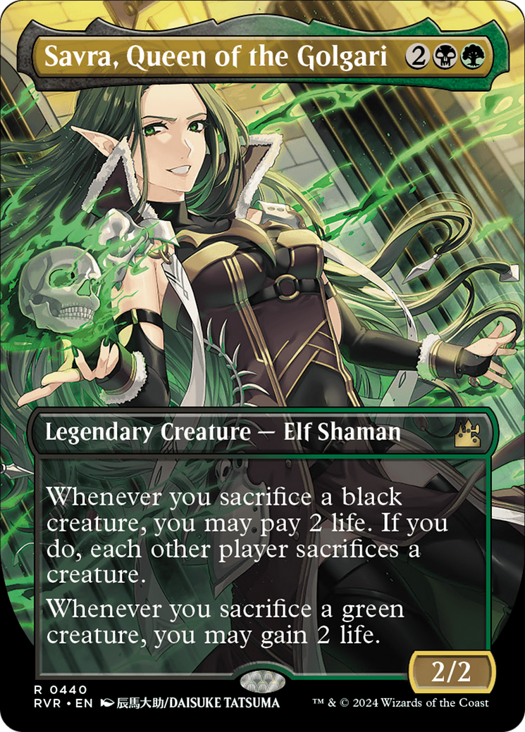 Savra, Queen of the Golgari (Anime Borderless) [Ravnica Remastered] | Gate City Games LLC