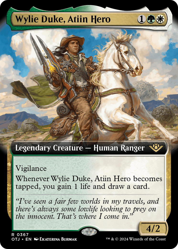 Wylie Duke, Atiin Hero (Extended Art) [Outlaws of Thunder Junction] | Gate City Games LLC