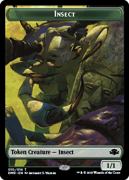 Insect // Elemental Double-Sided Token [Dominaria Remastered Tokens] | Gate City Games LLC