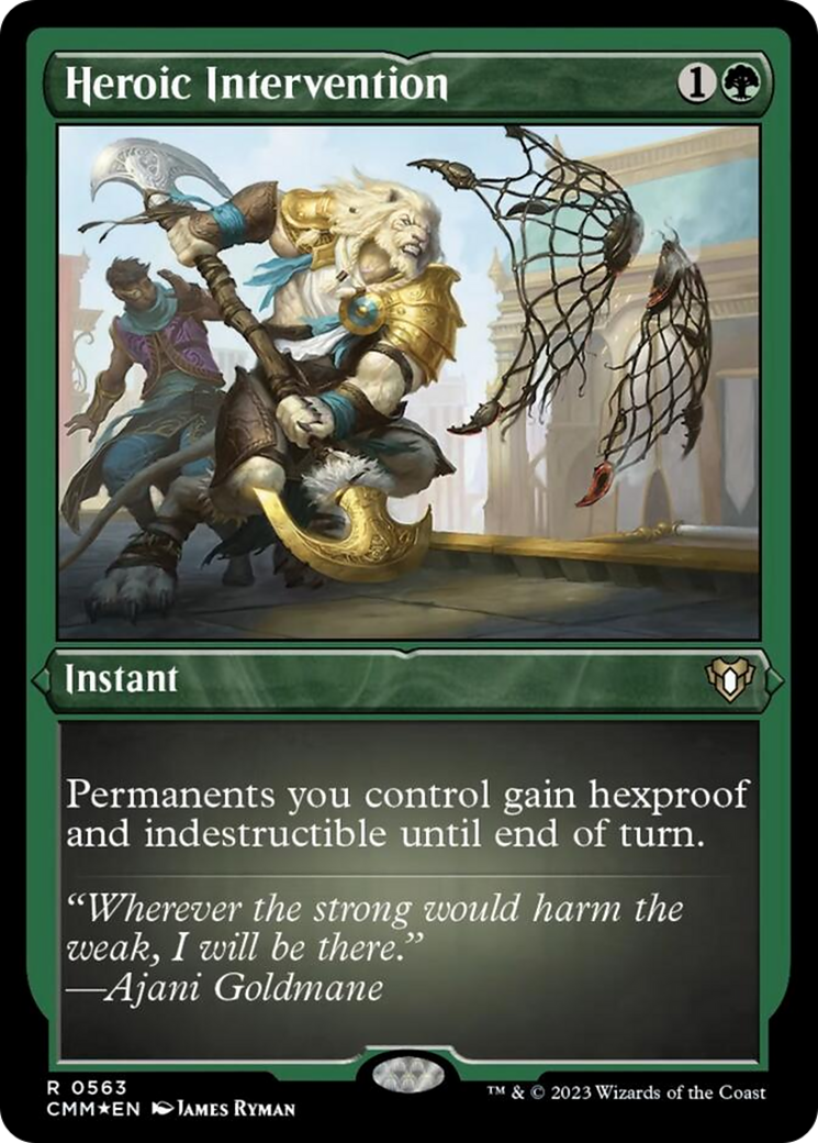 Heroic Intervention (Foil Etched) [Commander Masters] | Gate City Games LLC