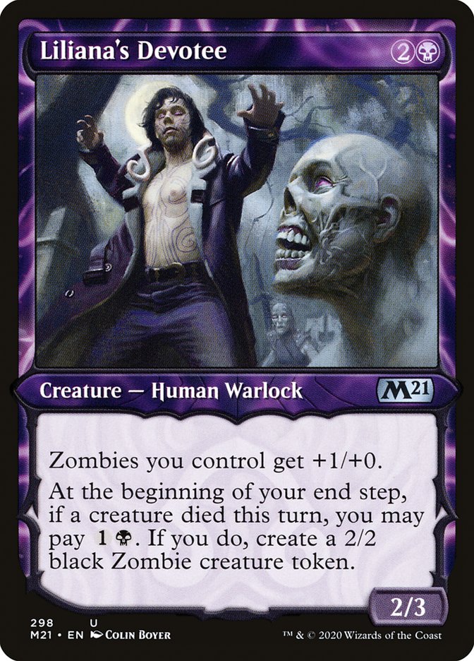 Liliana's Devotee (Showcase) [Core Set 2021] | Gate City Games LLC