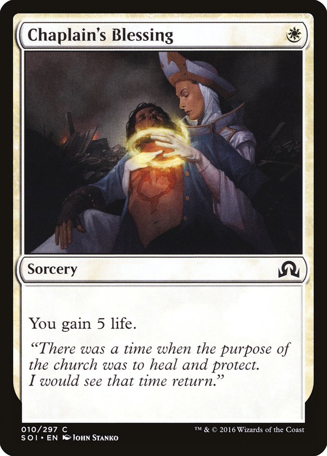Chaplain's Blessing [Shadows over Innistrad] | Gate City Games LLC