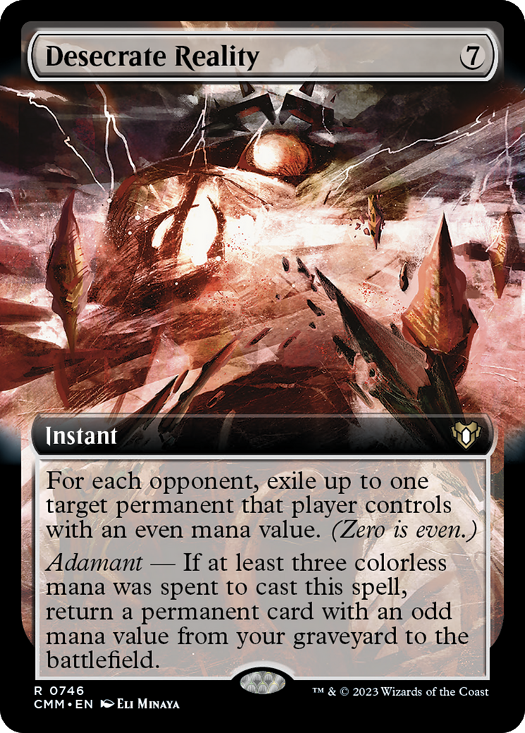 Desecrate Reality (Extended Art) [Commander Masters] | Gate City Games LLC