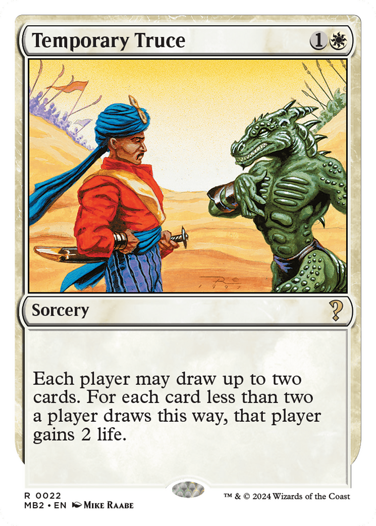 Temporary Truce (White Border) [Mystery Booster 2] | Gate City Games LLC