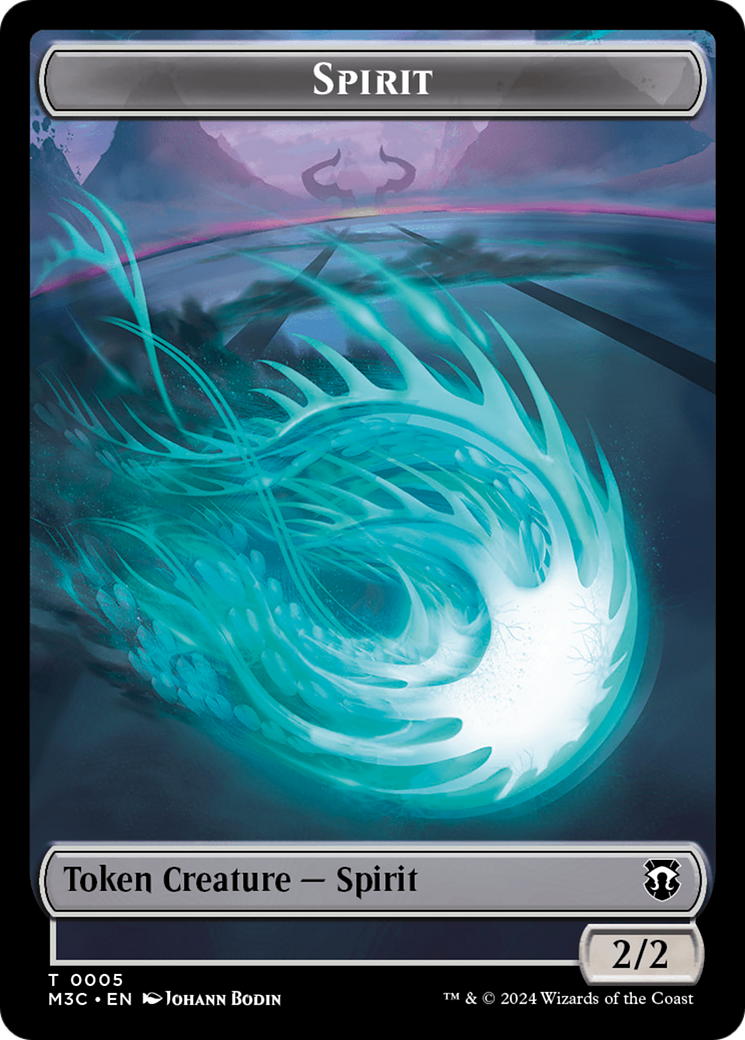 Eldrazi (Ripple Foil) // Spirit Double-Sided Token [Modern Horizons 3 Commander Tokens] | Gate City Games LLC