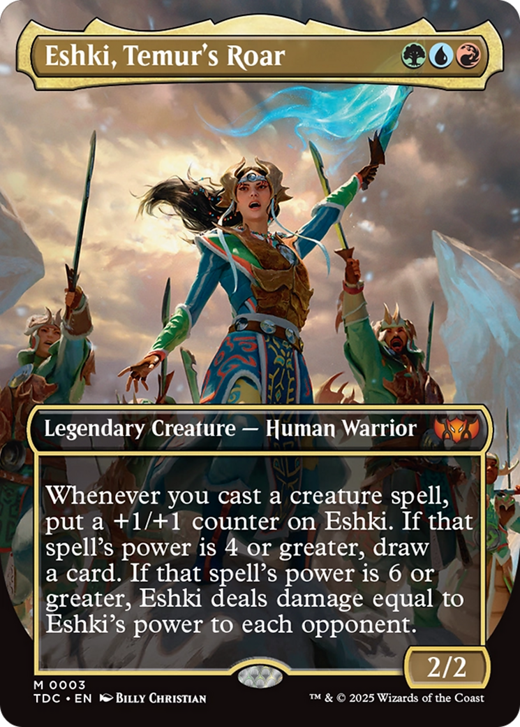 Eshki, Temur's Roar (Borderless) [Tarkir: Dragonstorm Commander] | Gate City Games LLC
