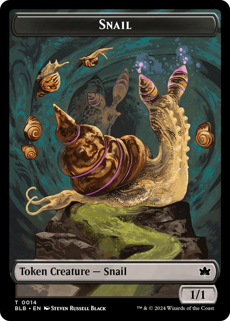 Snail // Thundertrap Trainer Double-Sided Token [Bloomburrow Tokens] | Gate City Games LLC