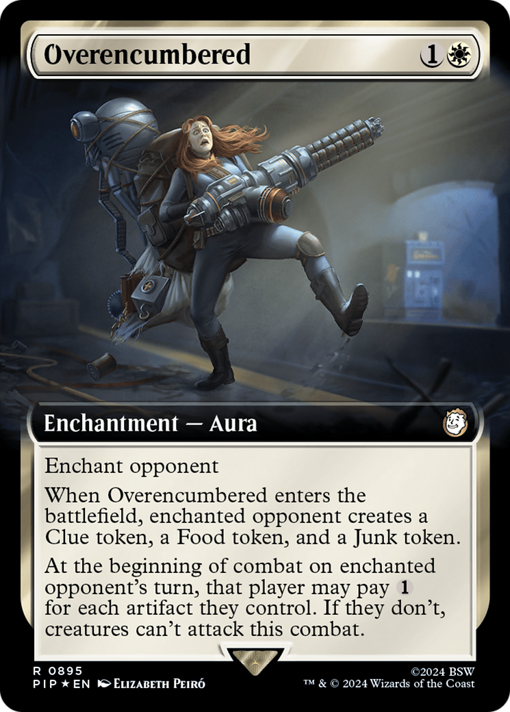 Overencumbered (Extended Art) (Surge Foil) [Fallout] | Gate City Games LLC