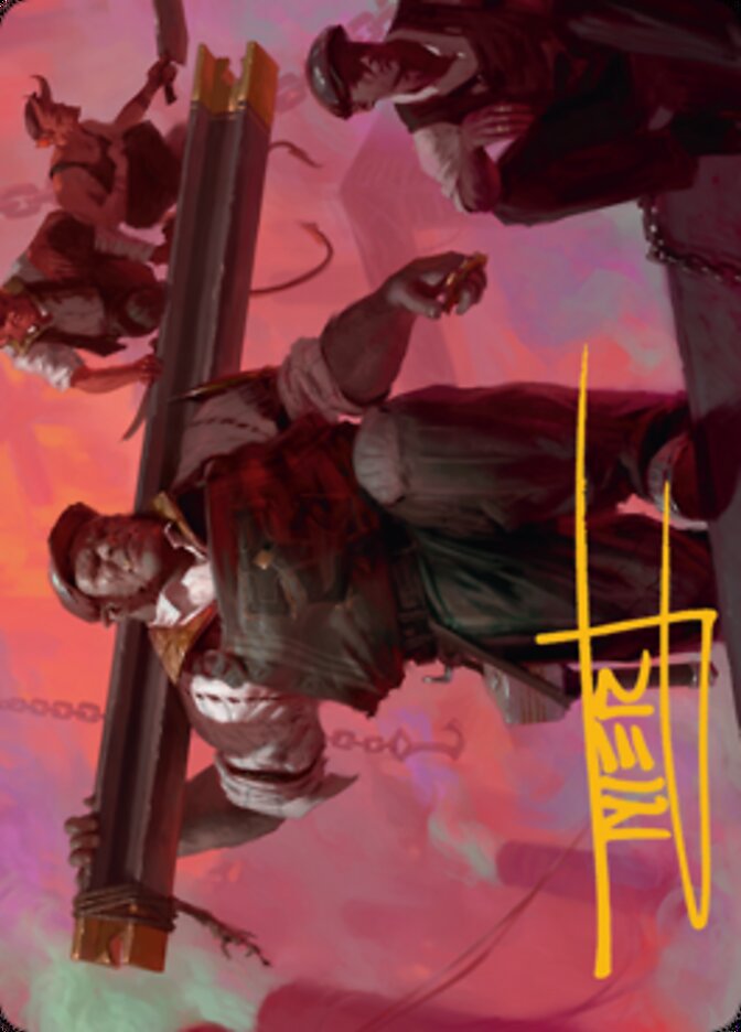 The Beamtown Bullies Art Card (Gold-Stamped Signature) [Streets of New Capenna Art Series] | Gate City Games LLC