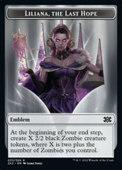Liliana, the Last Hope Emblem // Spirit (002) Double-Sided Token [Double Masters 2022 Tokens] | Gate City Games LLC