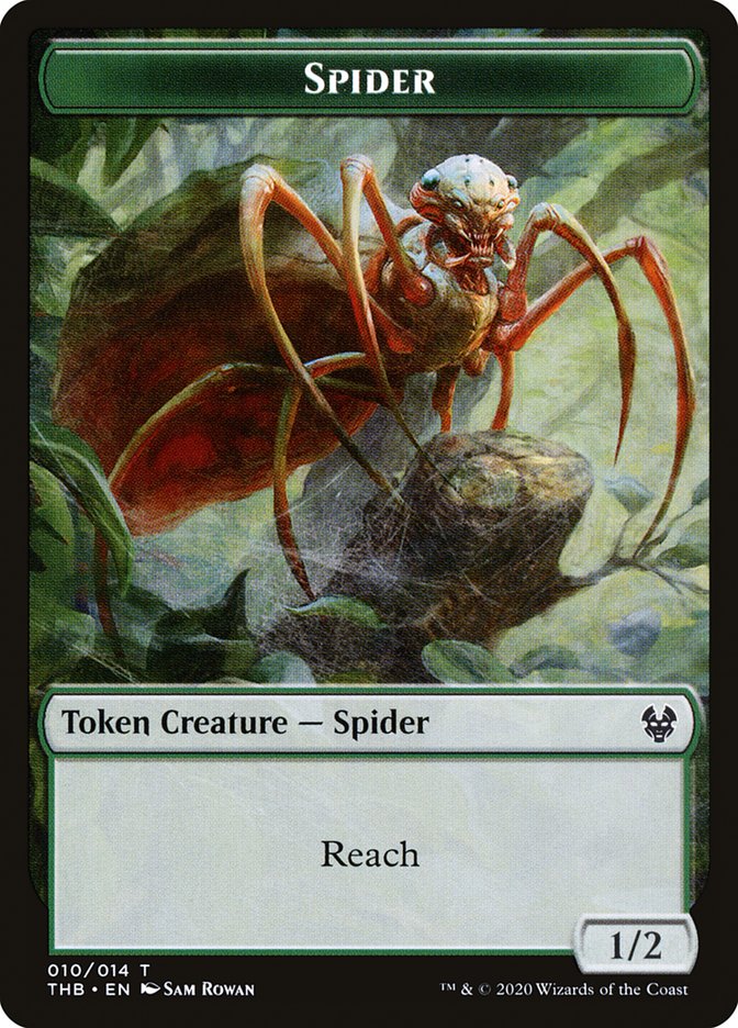 Human Soldier // Spider Double-Sided Token [Theros Beyond Death Tokens] | Gate City Games LLC