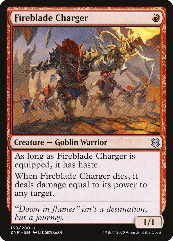 Fireblade Charger [Zendikar Rising] | Gate City Games LLC